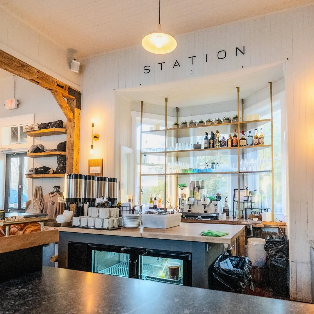 Inside Station Granville, the bar and seating area